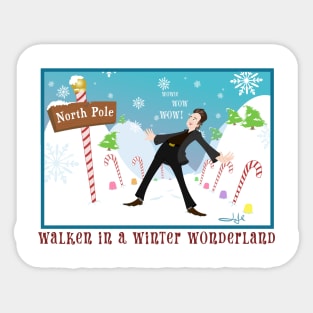 Walken in a Winter Wonderland Sticker